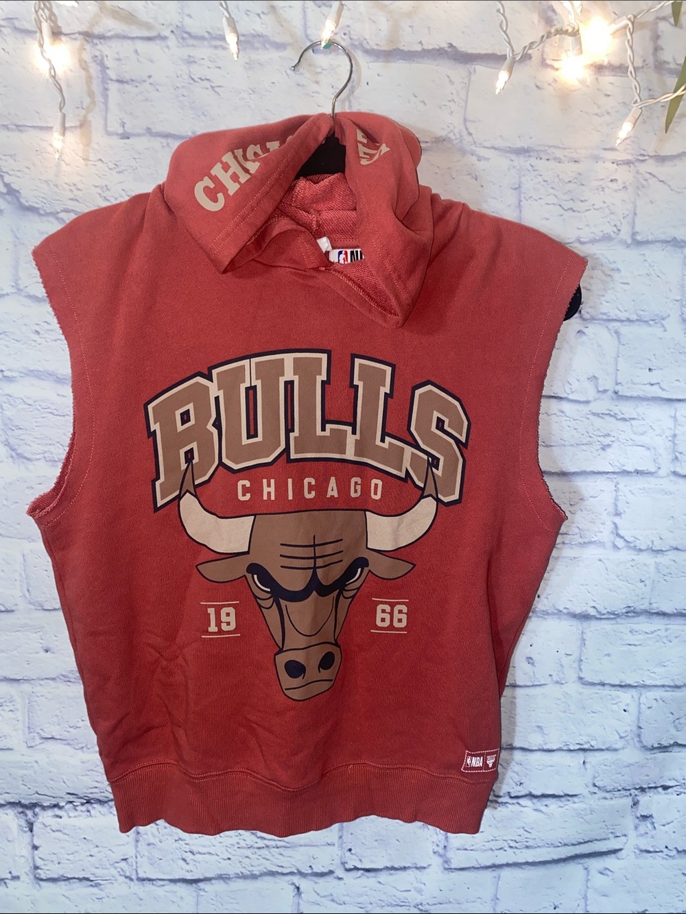Chicago Bulls Sleeveless Hoodie - Red